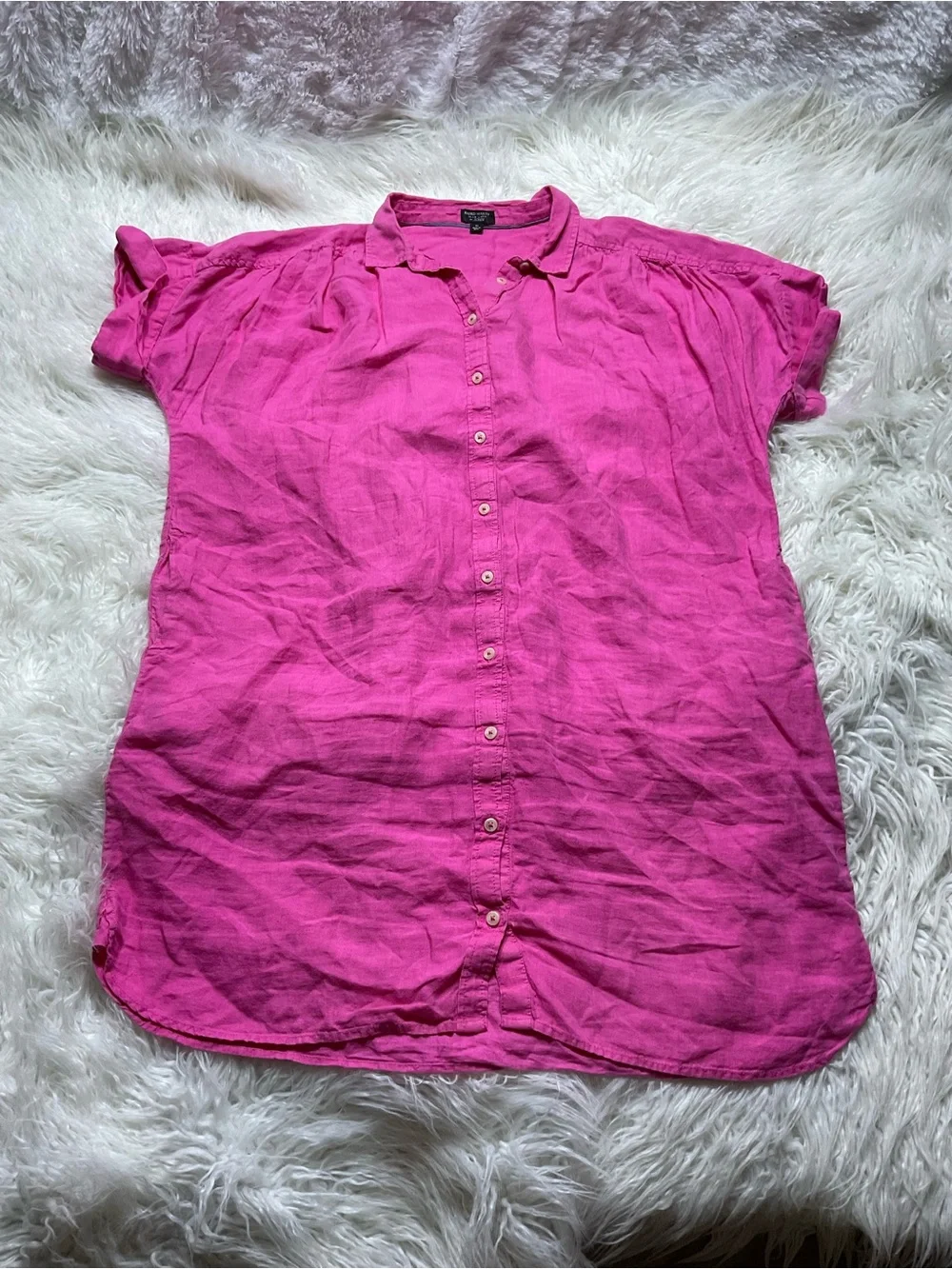 J Crew Relaxed-fit short-sleeve Baird McNutt Irish linen shirt-dress